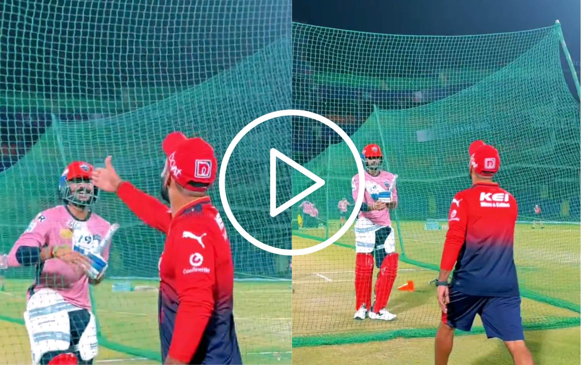 "Tu Khel Na Yaar" Dinesh Karthik's Playful Advice To Axar Patel Before DC vs RCB Match